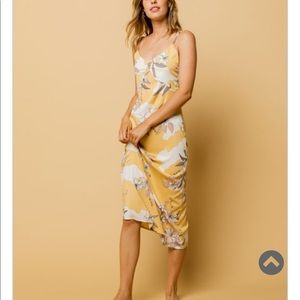 AMUSE SOCIETY Papaya Midi Dress In Ginger Size S